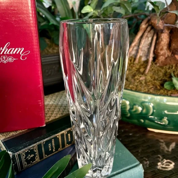 Vintage Gorham Lead Crystal Flower Bud VASE Star Blossom 7" Tall Made in Germany - Picture 3 of 9